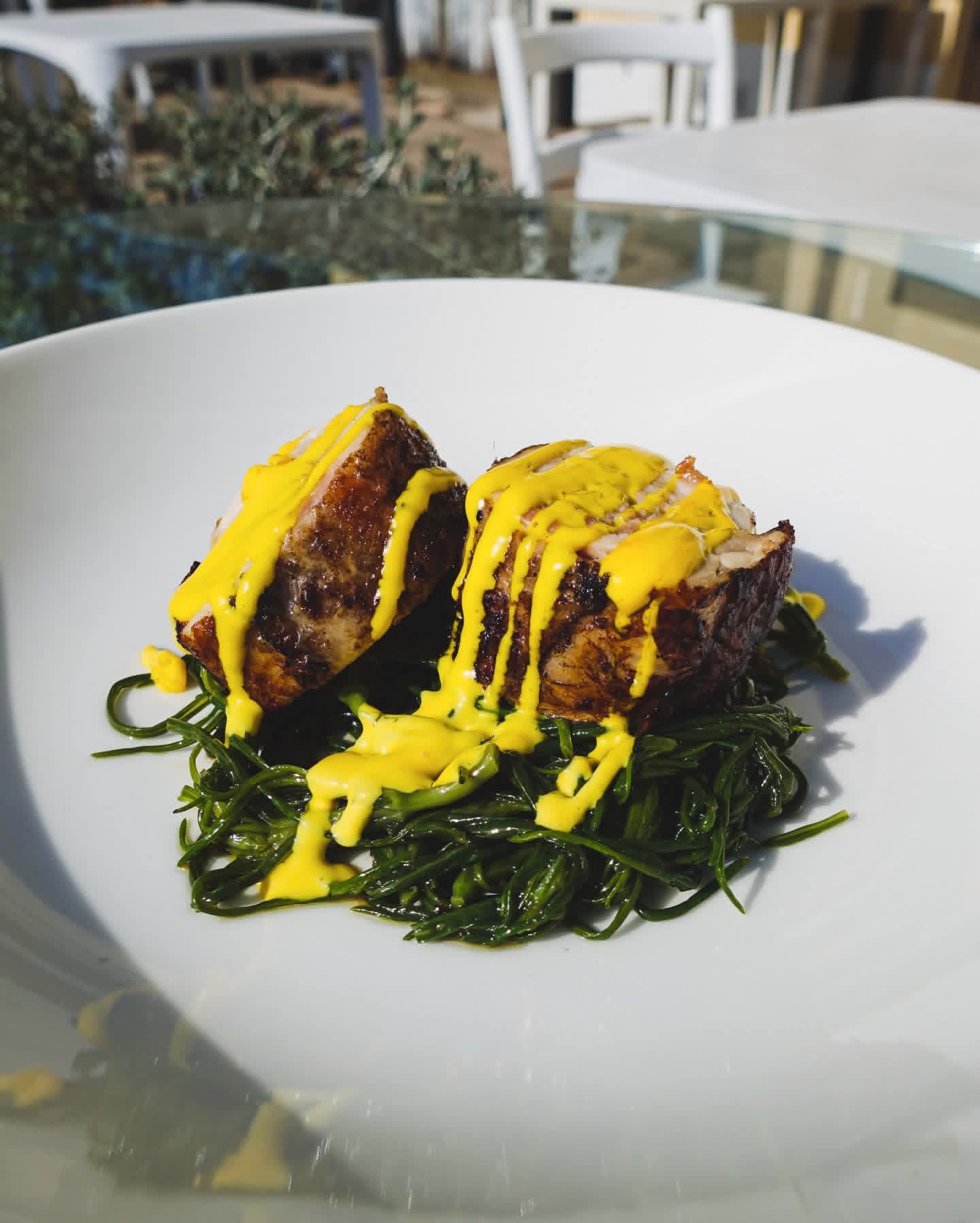 Filetto di maiale con salsa allo zafferano